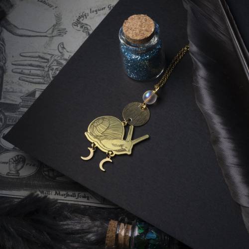 collier escargot en laiton