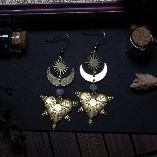 boucles d'oreilles ex voto en laiton