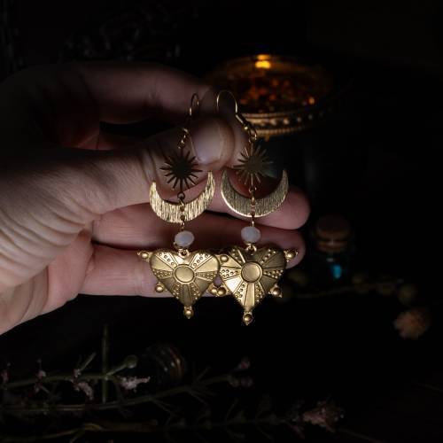 boucles d'oreilles ex voto en laiton