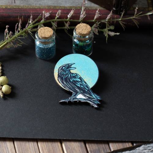 broche - pins corbeau
