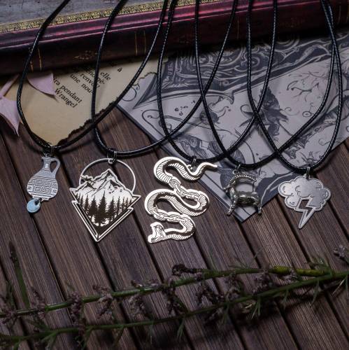 Mixe collier coton ciré et simple pendentif