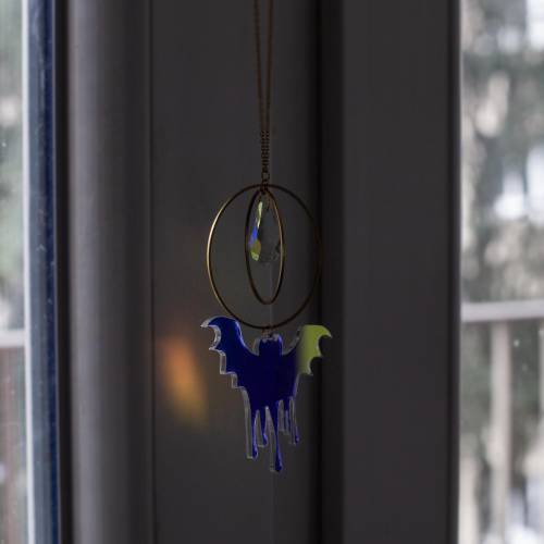 Suncatcher - bijou de mur  hollographique chauve-souris , attrape soleil