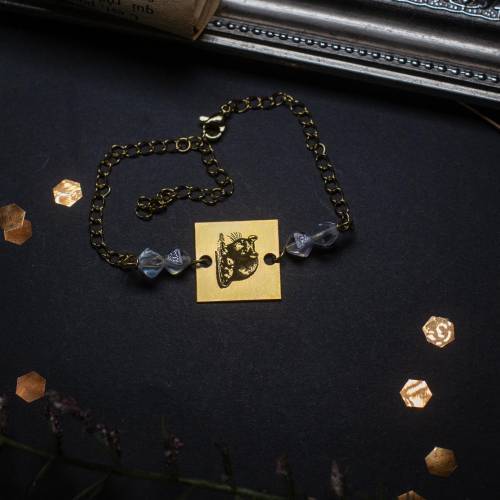 bracelet gourmette rat  en laiton