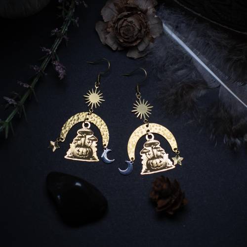 Pumpkin Eclips – Boucles d’oreilles Citrouille et champignon | Bijou gothiques , Mystérieux et horreur